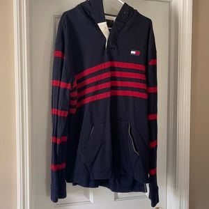 Tommy Hilfiger long sleeved hooded shirt.